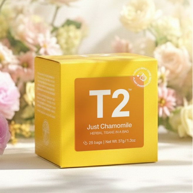 T2 캐모마일 티백, 1박스, 37mg, 25개입