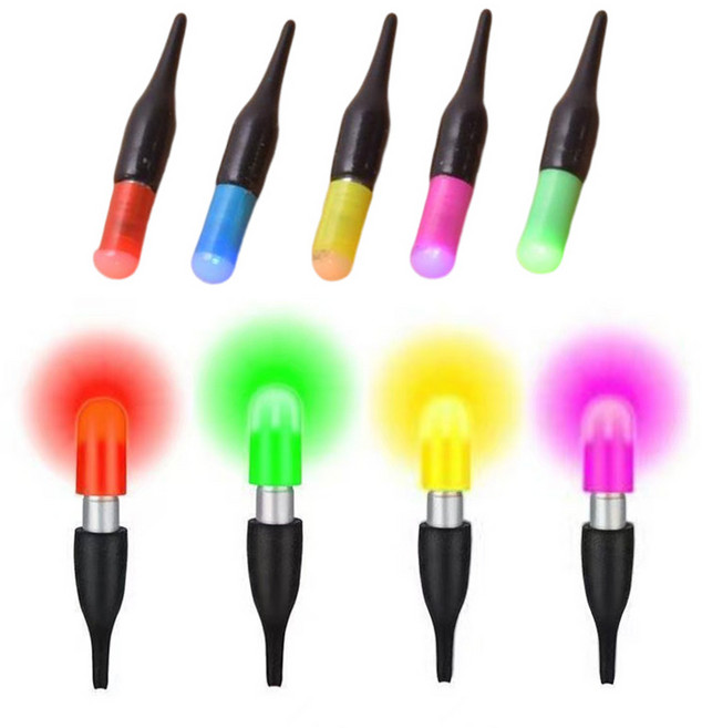 999피싱 LED 야간 민물 찌 케미 줄보기 전자케미 꽂이, 5개, 그린