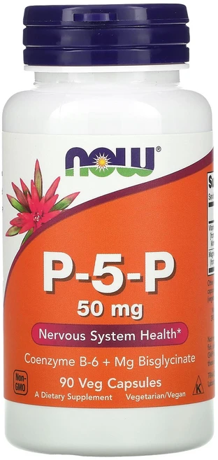 NOW Foods P-5-P 50mg 베지캡슐 90정, 1개, 90캡슐 - 쿠팡
