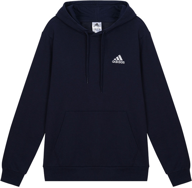 아디다스 기모 후드티 맨투맨 티셔츠 FEELCOZY 네이비 남여공용 운동복 긴팔티 + MV 스티커