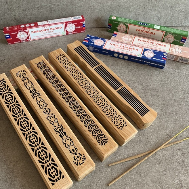 챔버 대나무 홀더 대나무향받침대 5종 캠핑 향꽂이 버너, 1. 무지개