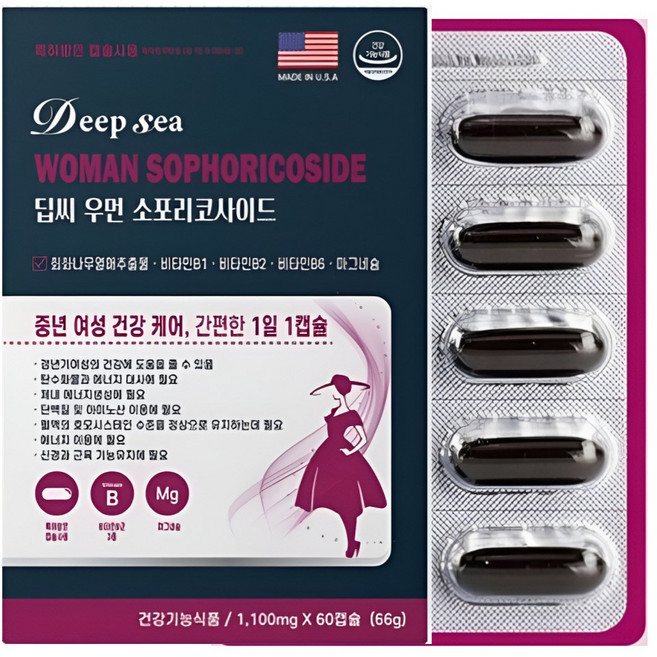 우먼 소포리코사이드 이소플라본 회화나무열매추출물, 2박스, 60회분