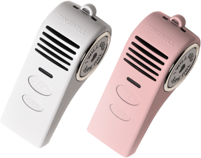 국산 국내 개발! 버튼 한번! 경찰과 가족이 파악! 130dB 팅벨SOS+ 구조요청문자 위치정보 자동전송 여성 학생 어린이 호신용품 호신용경보기, 가드화이트+세이프티핑크, 1개