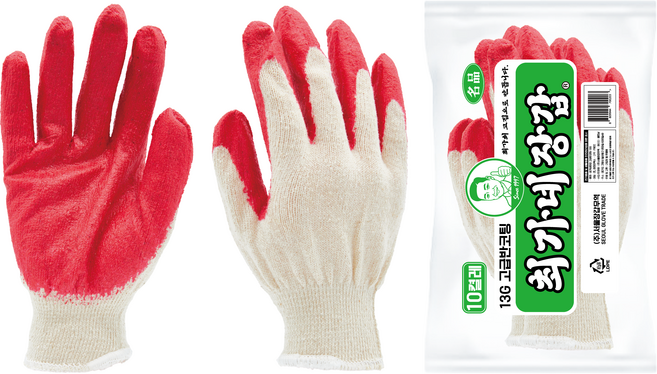 최가네장갑 반코팅 13G 100켤레 고급 코팅장갑 작업 장갑, 100세트