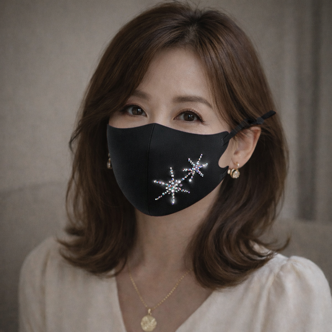 여성 패션 마스크 4장 자외선 차단 마스크 T3892