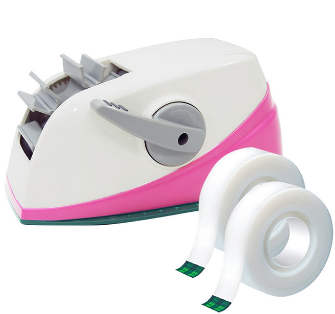 스카치 쓰리엠 원터치 테이프 디스펜서 + 리필 12mm x 11m 2롤, 핑크, 1세트