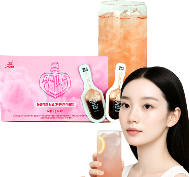 [핑크포션 묶음선택 가능] 제로칼로리 하이볼믹스 동충하초 담금주 건강에 좋은 소주칵테일, 1세트, 12g