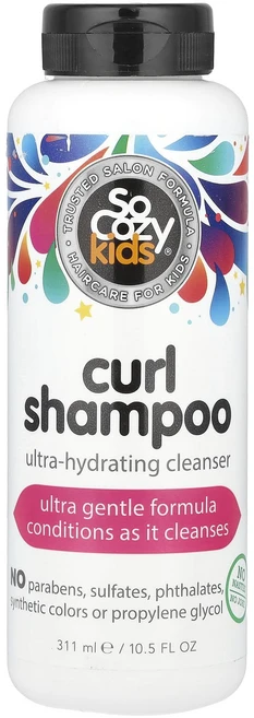 SoCozy 키즈 컬 샴푸 울트라 하이드레이팅 클렌저 10.5fl oz(311 ml), SoCozy키즈컬샴푸울트라하이드레이팅클렌저105floz, 1개, 311ml - 쿠팡