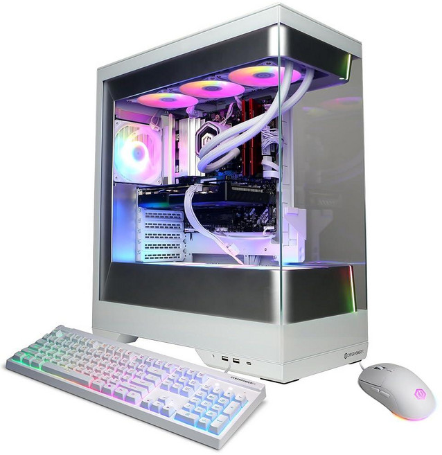 CyberPowerPC Gamer 슈프림 게이밍 PC AMD 라이젠 7 9850X3D 4.7GHz 라데온 RX 9060 XT 16GB 32GB DDR5 1TB PCIe 4