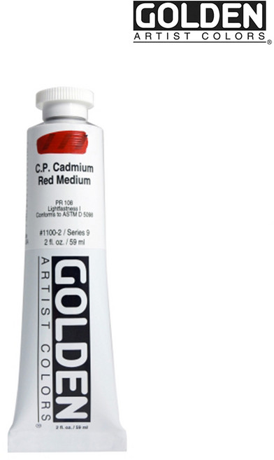 골든 아크릴물감 헤비바디 60ml S9 C.P.Cad Red Medium
