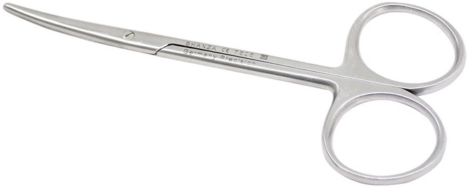 [하성] 반려동물용 귀털제거 귀청소 고급형 겸자 가위, 1개