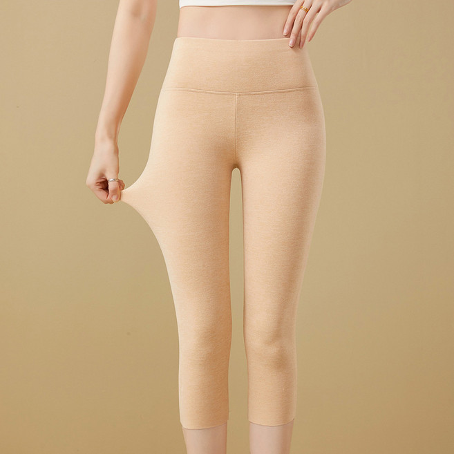 미미캐츠 2매 구성 양면 슬림 기모 바지속 여성 7부 레깅스 속바지 2매 P-0107