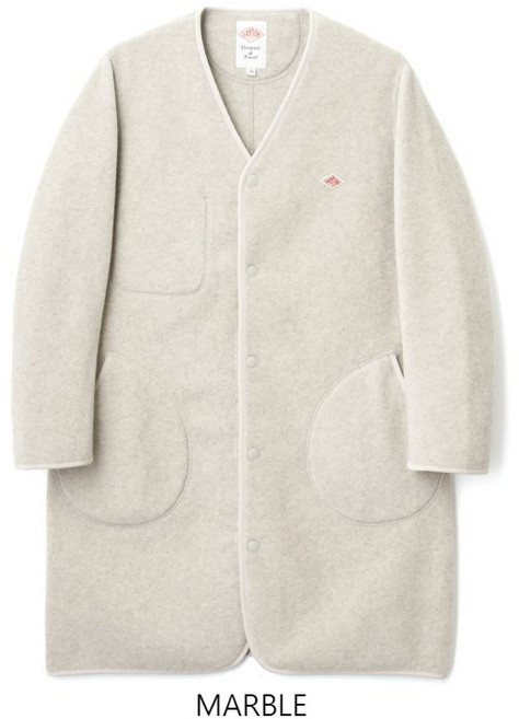 단톤 여성 후리스 노카라 롱 코트 JD-8992 5컬러