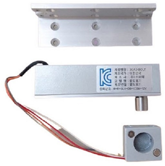 출입보안관 데드볼트 자동개폐장치 정전시 닫힘형 노출형 매립형 12V 24V, DB-105(부착형)