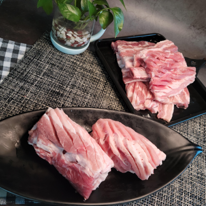 박포갈비 뼈삼겹 1kg 돼지갈비 구이용 대용량 업소용 식당용, 1개