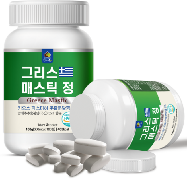 그리스 매스틱정 HACCP 인증, 2개, 180정