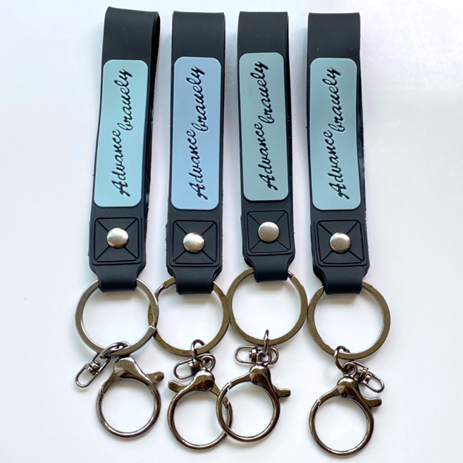 키링 열쇠고리 차키 손잡이 줄 diy 실리콘 스트랩, B 블루, 4개