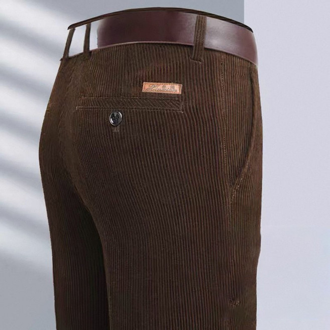 중년 남성 겨울 골덴 바지 캐주얼 도톰 일자 팬츠 루즈핏 데일리 남자 코듀로이 바지 CY