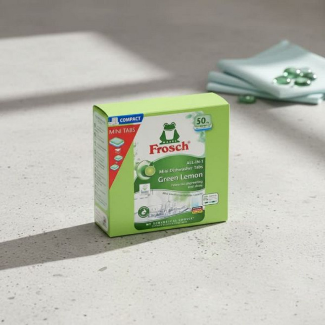 프로쉬 식기세척기 레몬그린 세제 미니 6인용 50개입 2개, 그린레몬 50개입2개, 450g