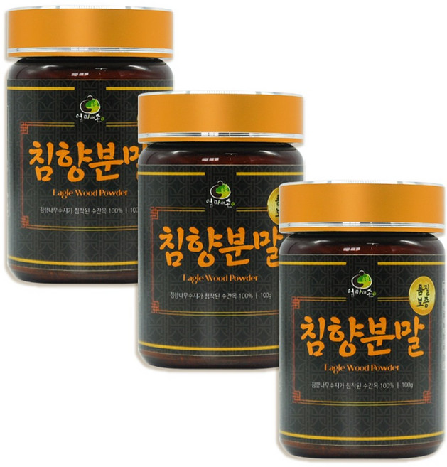 침향 침수향 백목향 가루 분말 WB, 100g, 3개