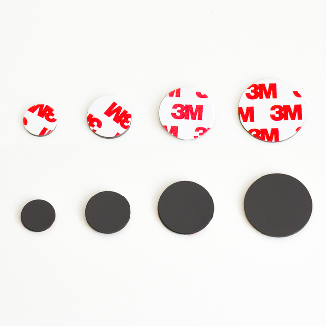 접착식 원형 스티커 냉장고자석 동전 고무자석, 15mm, 1개