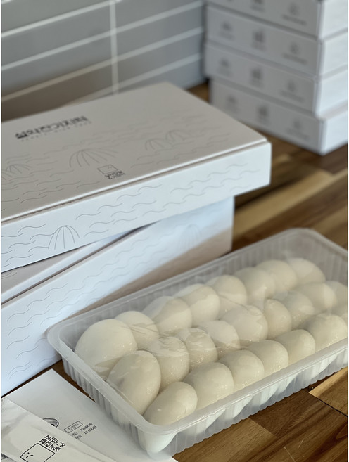 설악잔기지떡 1.5KG 50알 속초시 기정떡 간편식 기지떡 기장떡 선물용 술빵 방울 설선물, 1박스