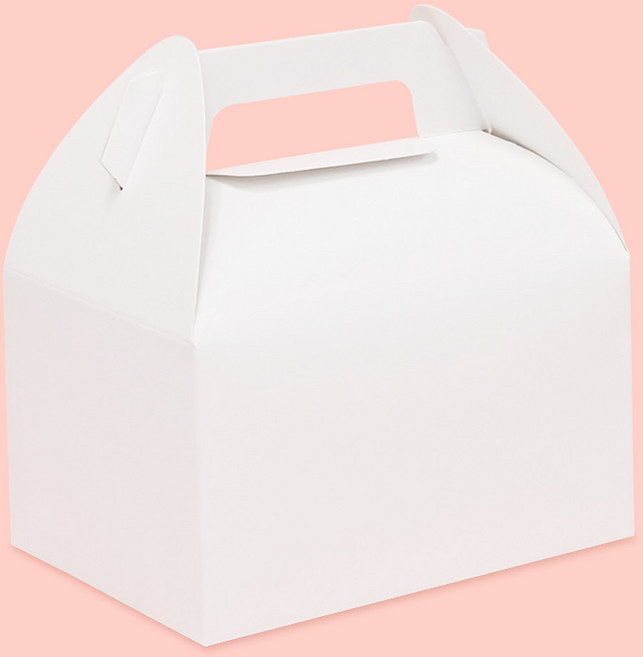 도지마롤 쿠키 포장 손잡이 조각케이크 상자 화이트 4호 특대, 50개, 백색