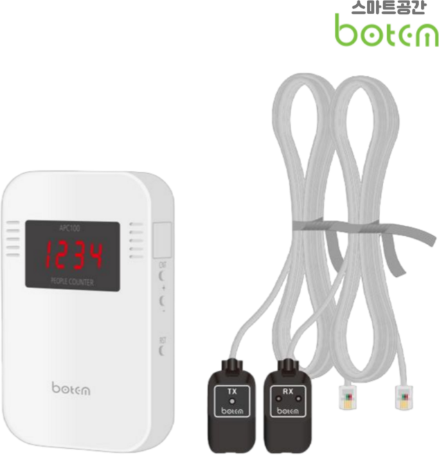 스마트공간 유선형 피플카운터 - 보탬 무인계수기 유동인구 행사 전시회 도서관 인원 센서, APC100 (주장치+유선센서 구성), 선택안함, 선택안함, 1개