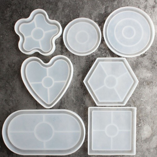 석고 테라조 트레이 몰드 레진 캔들 석고방향제 모음, 원형 11cm