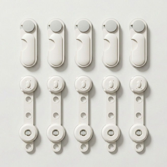 손네즈 범용 이중 안전잠금장치, 10개, 스톤그레이