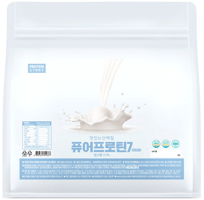 프로틴스토리 맛있는 단백질 퓨어프로틴 밀크쉐이크, 1개, 1kg