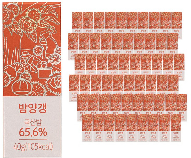 밤뜨래 국산밤으로 만든 밤양갱 40g x 60개