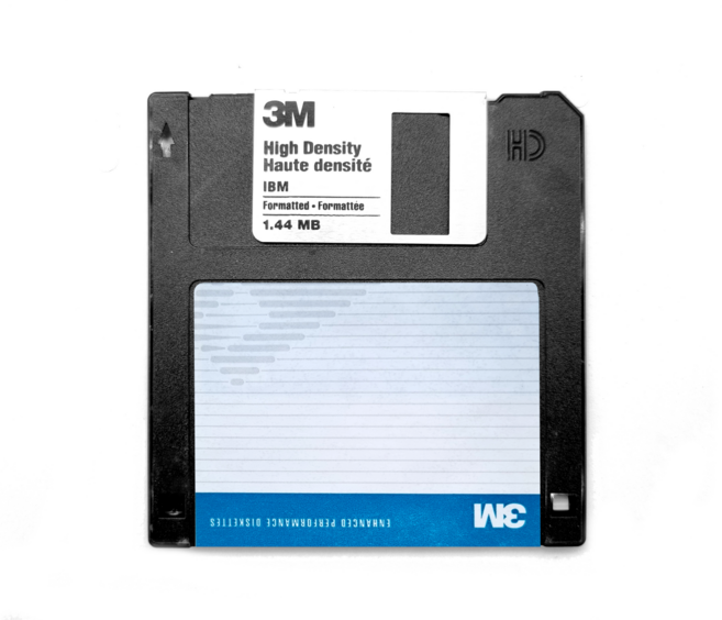 3.5인치 2HD 플로피디스켓 블랙&베이지 컬러 미사용 낱장 Floppy Diskette, 1개, 3M-35-2HD-BK-1EA, [3M]블랙