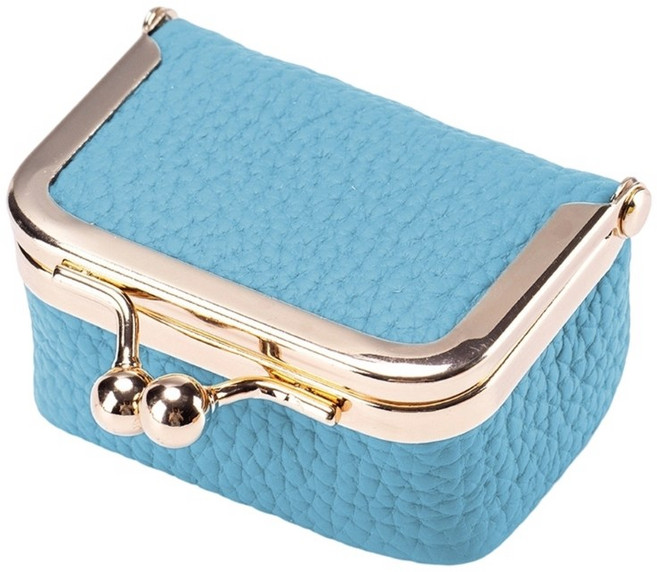 휴대용 동전 지갑 보석 케이스와 키스 락 가죽 보석함 반지 상자