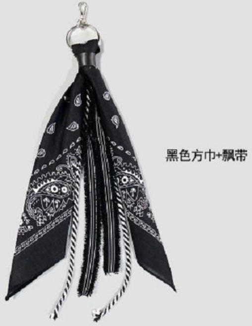 腰鍊 腰繩 細腰帶 穿搭配件 潮流褲子裝飾 飄帶方巾 嘻哈潮人褲鏈 個性百搭雙色腰花絲巾 腰鍊