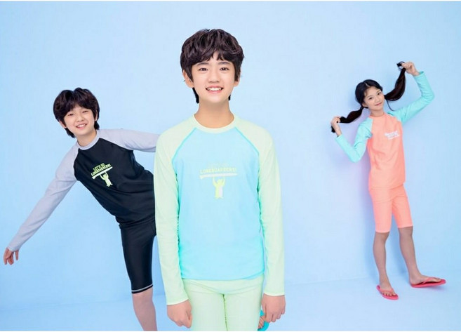 폴햄키즈 "신상 수영복" 공용 래쉬가드 3 in 1 SET (PKB2IP1510)