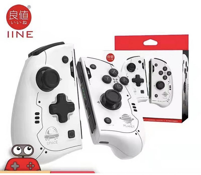 NS SWITCH 良值 PRO左右手把 菁英 二代 控制器, 太空白OLED左右PRO手把, 1個