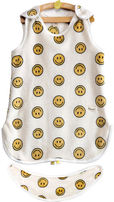 가을 겨울 유아 아기 아동 극세사 롱 수면조끼+스카프빕 2종세트