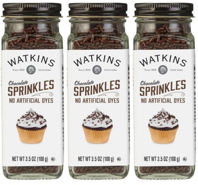 Watkins 스프링클 데코 장식 왓킨스 고메 무지개 논파레일 4.2 온스 유리병 1개, 119g