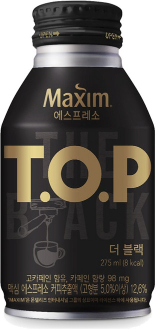 티오피 더 블랙 커피, 275ml, 48개