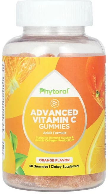 Phytoral 고급 비타민C 구미젤리 오렌지 구미젤리 60개 Phytoral (파이토럴), 상품 - 쿠팡