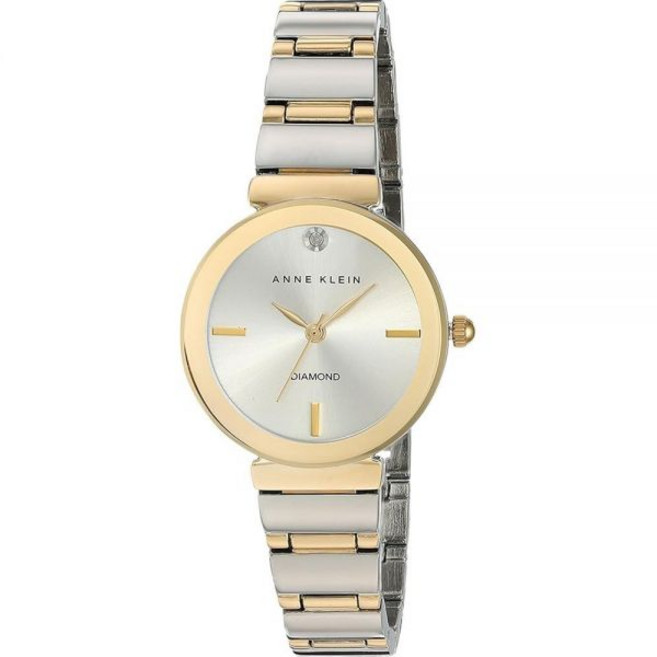 Anne Klein 여성용 팔찌 손목시계 다이아몬드 장식 로즈골드톤 (AK/2434RGRG)