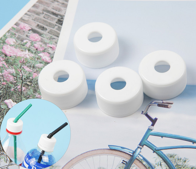 유아음료 흘림방지 빨대캡 페트병호환 실리콘소재 위생사용 재사용가능 외출필수 5P