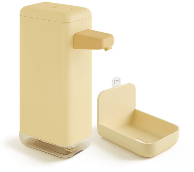 오르미 클린덕 자동 손세정기 벽걸이 거품비누 디스펜서 HS02, 밀키옐로우, 1개