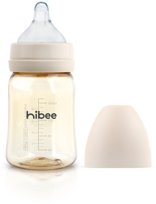 하이비 PPSU 배앓이방지 젖병 170ml, 샌드/M(3개월이상), 1개