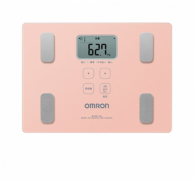 OMRON 歐姆龍 體重體脂肪計 HBF-235 體脂計 精準測量, 粉, 1個