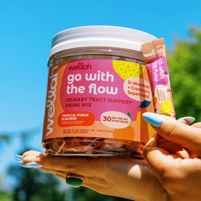 웰라 크랜베리 유산균 식물성 블렌드 (D-만노스 함유) 30팩 트로피칼펀치 1병, 150g, 30회분