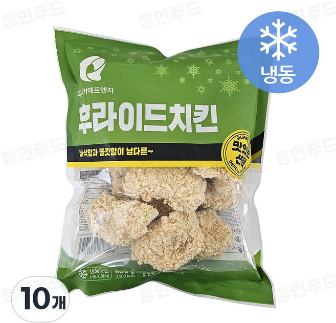 마니커에프앤지 후라이드치킨, 600g, 10개