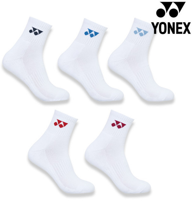 요넥스 양말 249SN006F 여성용 장목 5켤레 배드민턴 오남스포츠, 1세트, 혼합