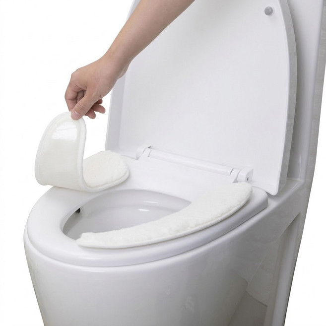 파파스 포근한 극세사 변기커버 변기시트 엉따, 극세사변기커버(블루), 1, 1개